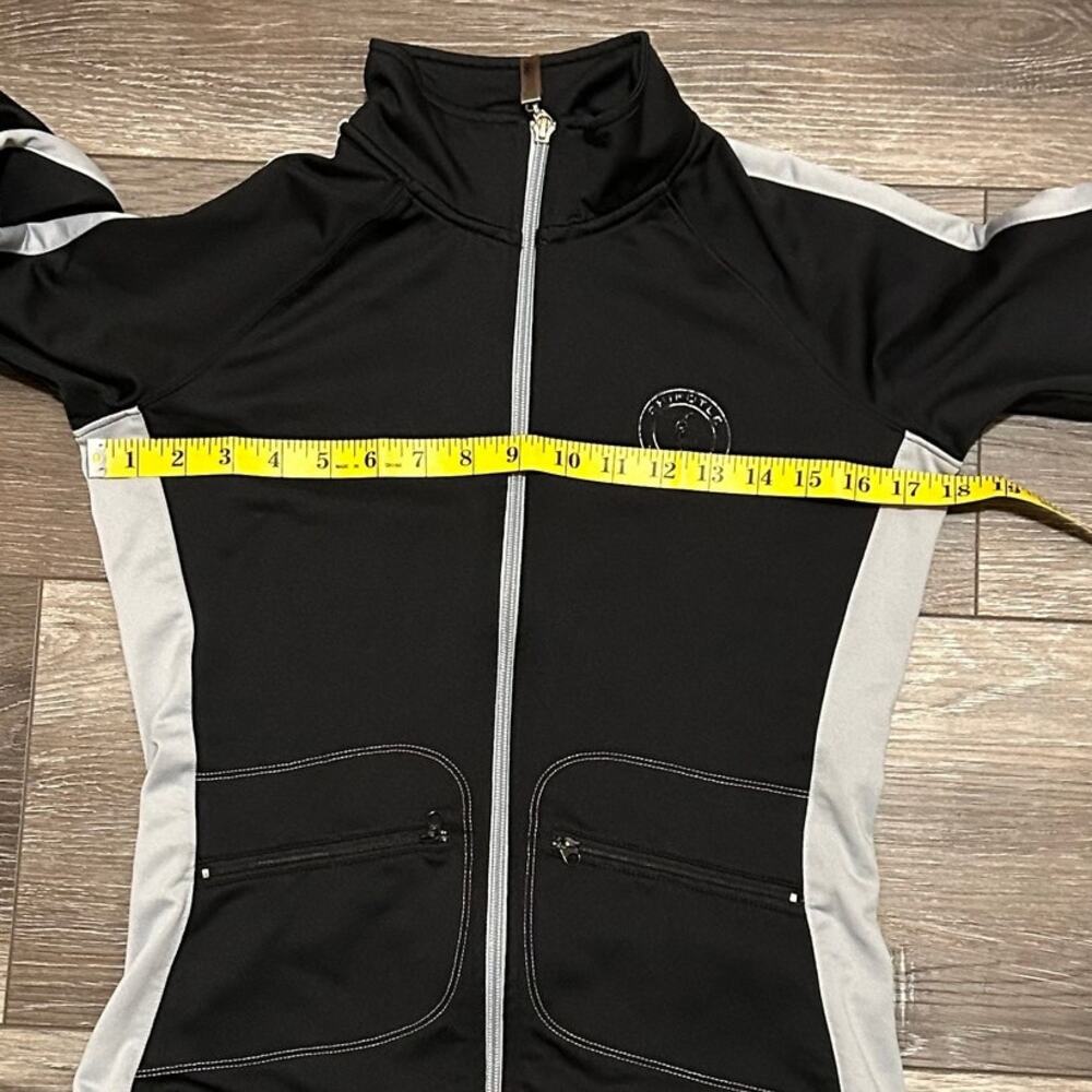 Alo Yoga Cool fit Long Sleeve Full Zip Jacket Women’s Size Medium Black & Gray - Picture 12 of 13